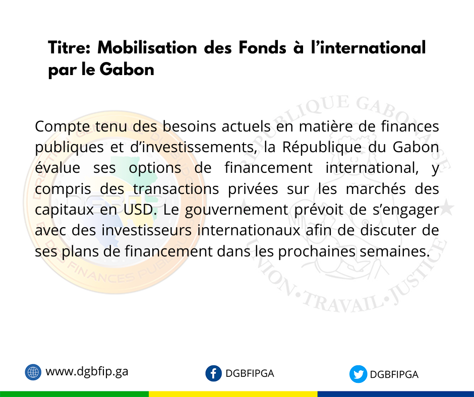 Mobilisation des Fonds à l’international par le Gabon